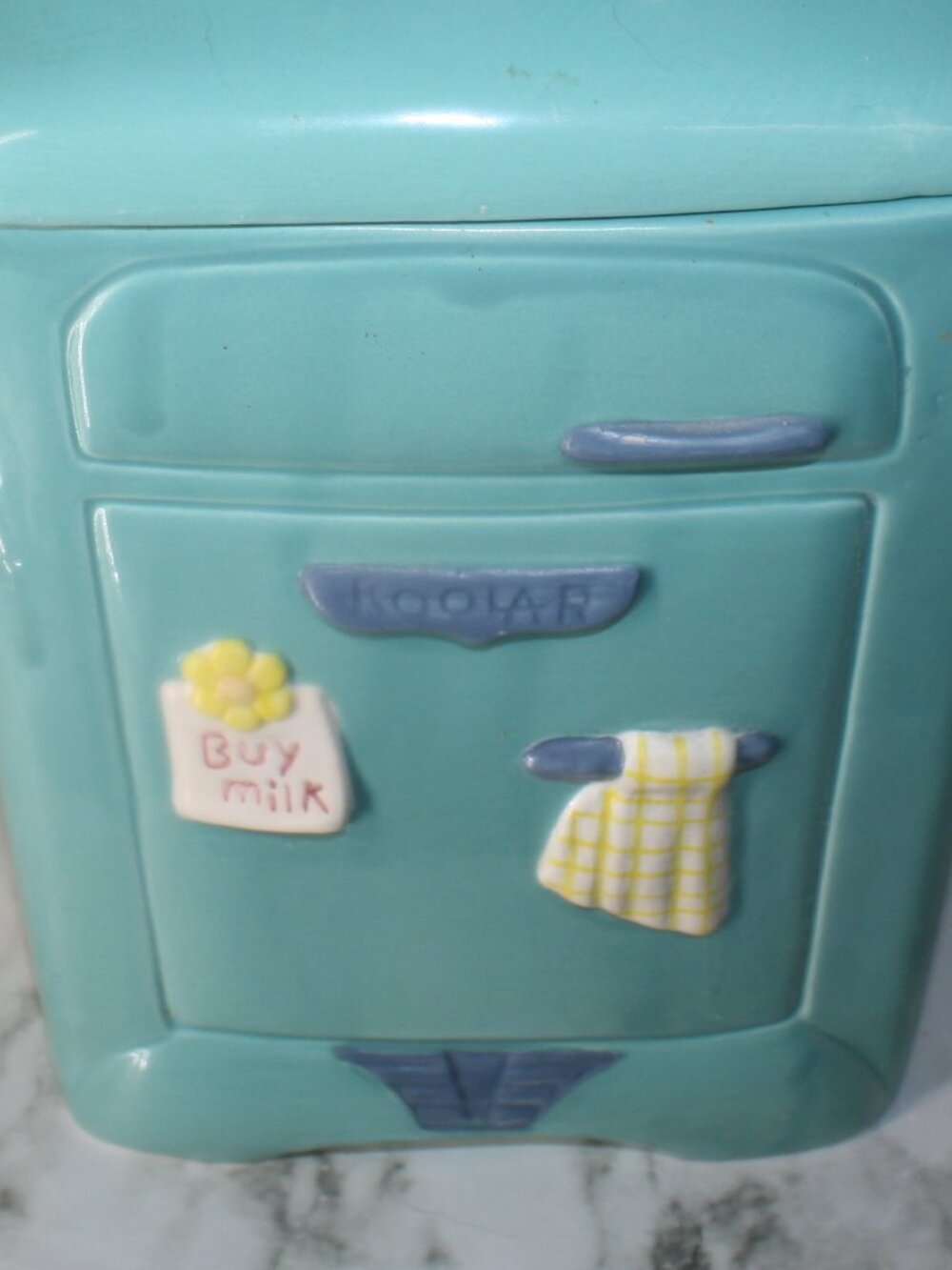 VINTAGE FITZ & FLOYD Cookie Jar 50's Kitchen Refrigerator Collectible Retro 1994 - Picture 2 of 16